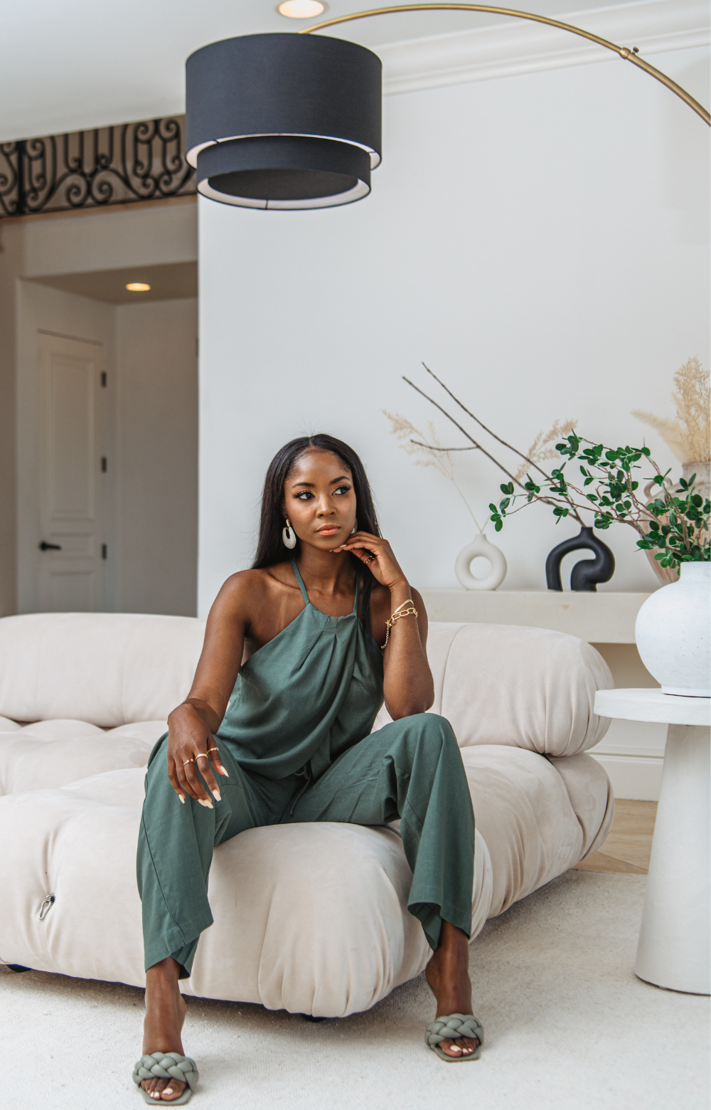 Meet the Mabel Linen Drawstring Pant - your go-to for effortless summer style. This straight-leg linen pant with a drawstring offers chic versatility, perfect for casual or dressed-up looks. Pair with our Mabel Halter Neck Linen Top for a complete ensemble.