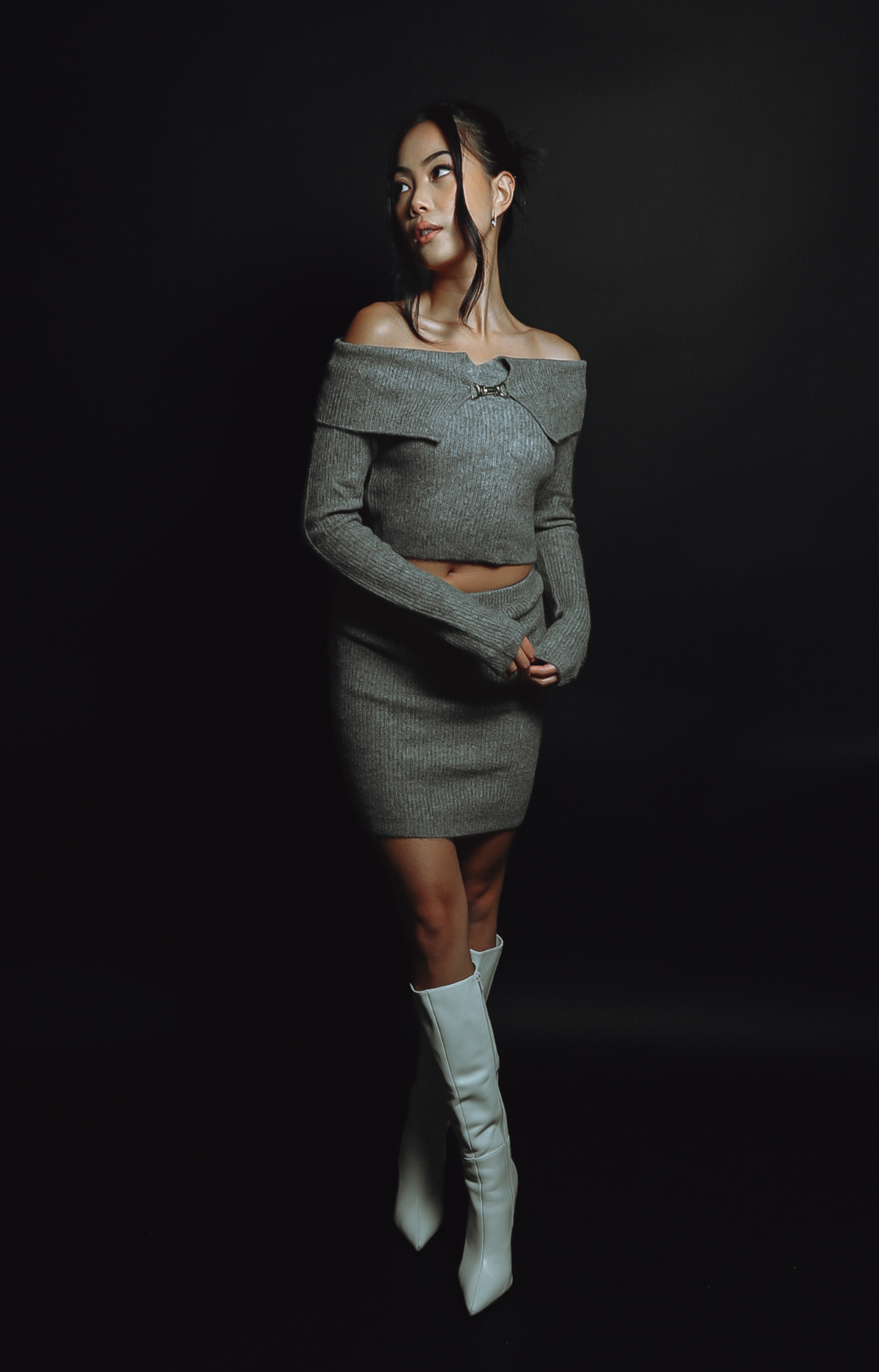 Crafted from an ultra-soft knit fabric, Lorena Sweater Knit Mini Skirt offers a flattering fit and effortless comfort. Its versatile design transitions seamlessly from day to night, making it ideal for everything from brunch dates to evening outings. Wear it with the Lorena Sweater Knit Top for a stylish, coordinated outfit that's both cozy and elevated.